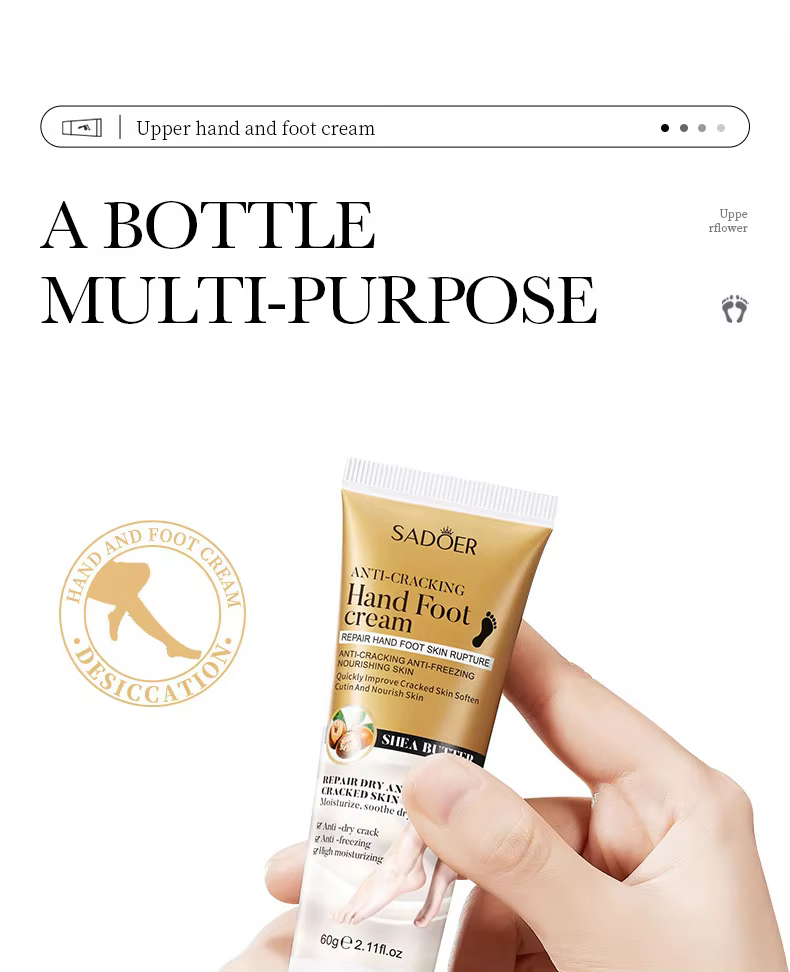 SADOER Shea Butter Anti-Cracking Hand & Foot Cream product information.