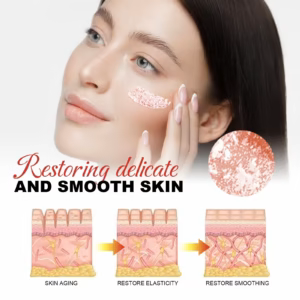 Woman applying SADOER Dragon Blood Anti-Ageing Face Cream to restore smooth, hydrated skin.